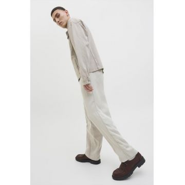 Pantaloni drepti cu model uni