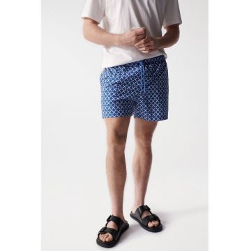 Pantaloni scurti de baie cu model in romburi
