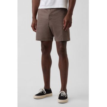 Pantaloni scurti din amestec de in cu buzunare
