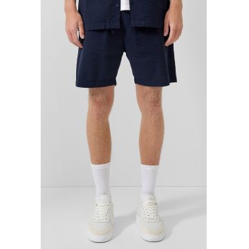 Pantaloni scurti din bumbac cu aspect texturat