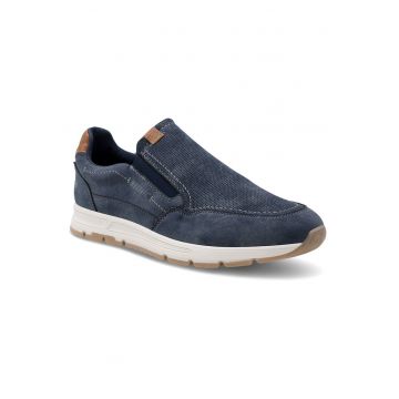 Pantofi barbati -  piele ecologica - albastru