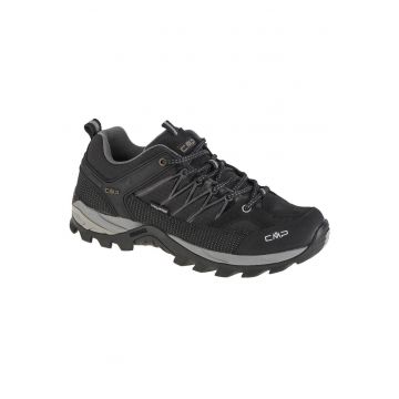 Pantofi de drumetie pentru barbati -  Piele & Stofa - Gri - 68785
