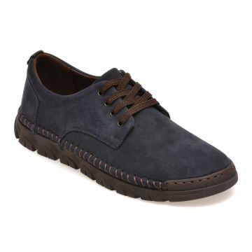 Pantofi OTTER bleumarin, DD1106, din nabuc