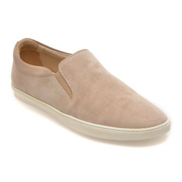 Pantofi RELAX bej, 7203, din piele intoarsa