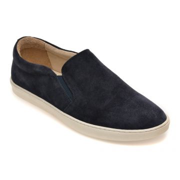 Pantofi RELAX bleumarin, 7203, din piele intoarsa