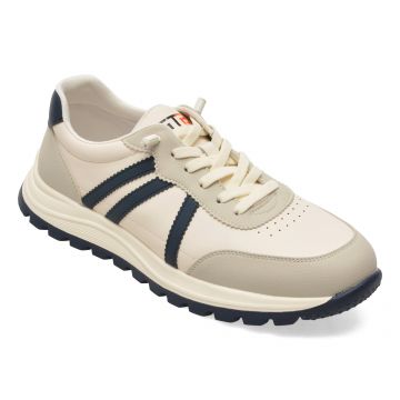 Pantofi sport BITE THE BULLET albi, A86009, din piele naturala