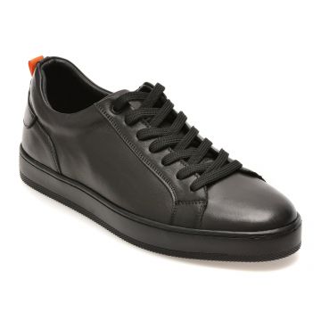 Pantofi sport BITE THE BULLET negri, HRZ09, din piele naturala