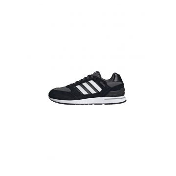 Pantofi sport cu detalii de piele intoarsa Run 80s - Negru/Gri inchis