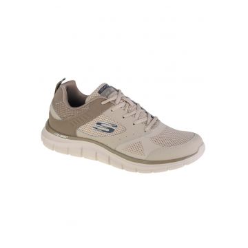 Pantofi sport cu detalii din plasa si logo - Crem