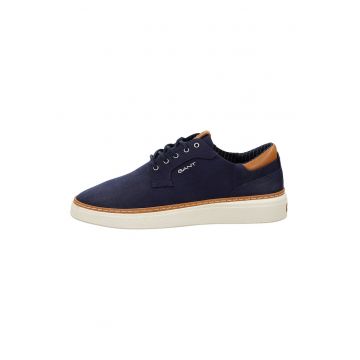 Pantofi sport din lyocell cu garnitura din piele San Prep - Caramel/Bleumarin