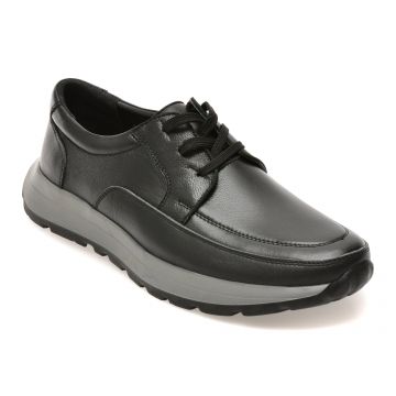 Pantofi sport OTTER negri, DD7016, din piele naturala