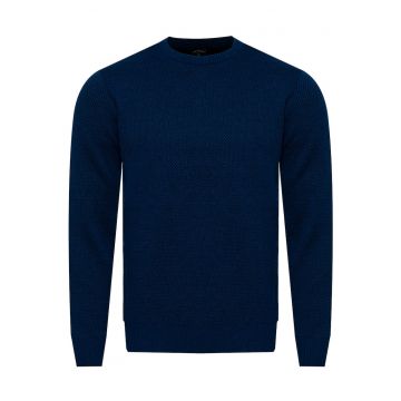 Pulover bleumarin din lână pentru bărbați