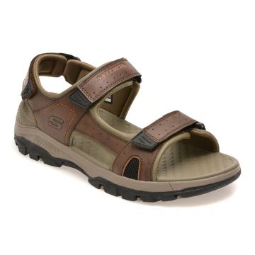 Sandale SKECHERS maro, 204106, din piele ecologica