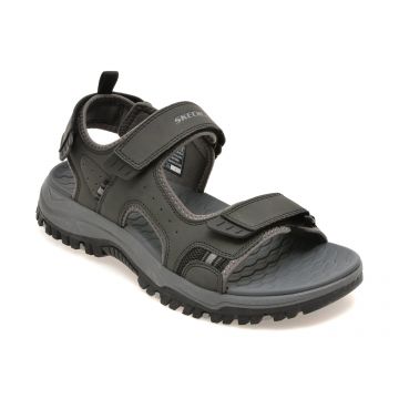 Sandale SKECHERS negre, 205139, din piele ecologica