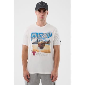 Sapca Tricou cu model grafic NBA Chicago Bulls - Alb