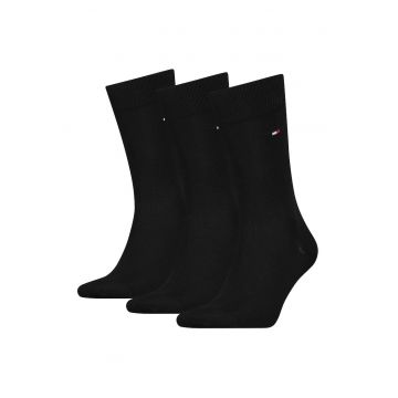 Set de sosete lungi cu logo - 3 perechi - Negru