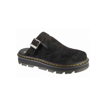 Slapi  model Zebzag - nubuc - unisex - negru
