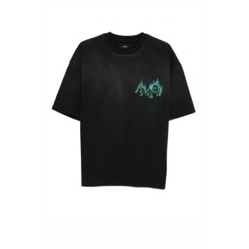 Tricou Barbati -  Crystal Flames - Negru