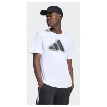 Tricou barbati -  design modern - alb - bumbac