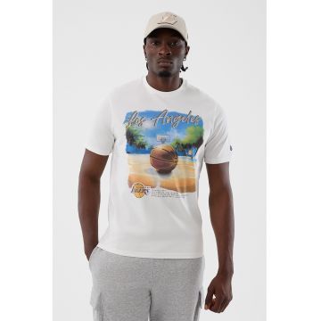 Tricou cu model grafic NBA LA Lakers - Alb