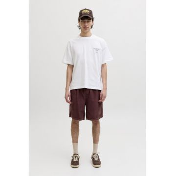 Tricou cu model grafic pe partea din spate - Portocaliu pastel/Alb optic