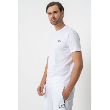 Tricou cu model uni Gircollo - Negru/Alb optic