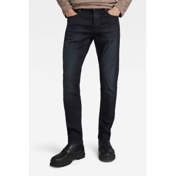 Blugi slim fit din amestec de lyocell - cu aspect decolorat 3301 - Bleumarin