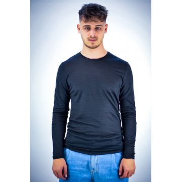 Bluza de canepa cu decolteu rotund