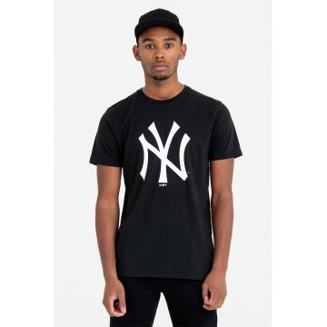 Tricou cu decolteu la baza gatului si imprimeu New York Yankees