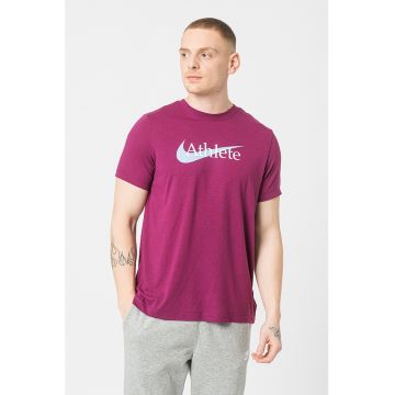 Tricou regular fit cu logo si tehnologie Dri-Fit pentru antrenament