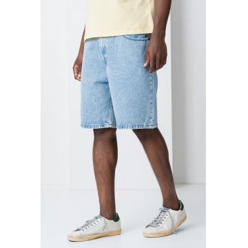 Bermude relaxed fit din denim - Albastru deschis
