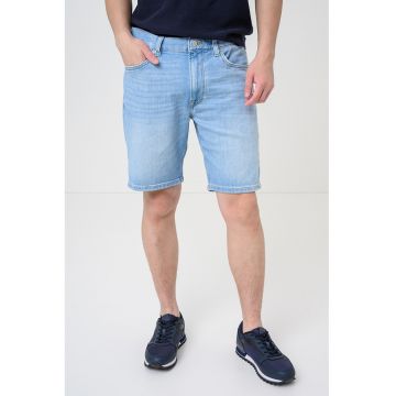 Bermude slim fit din denim Denton - Albastru deschis