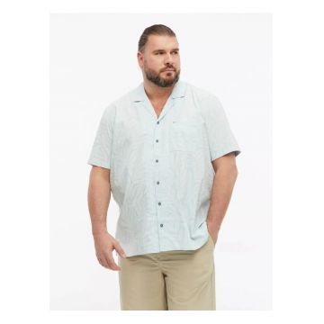 Big Sizes Camasa cu imprimeu floral - barbati big sizes - din amestec de bumbac - Resort fit - Albastru deschis -