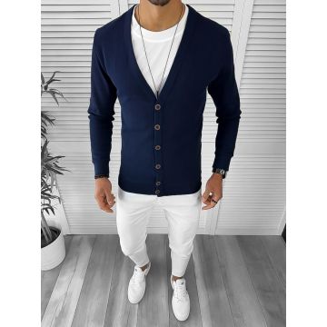 Bluza barbati bleumarin slim fit DEF12980 O3-4.2