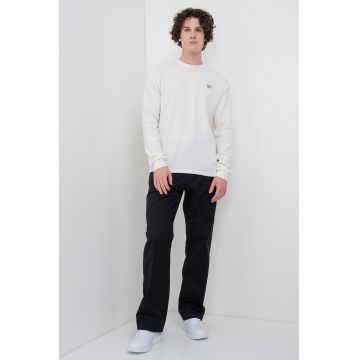 Bluza cu decolteu la baza gatului - Alb