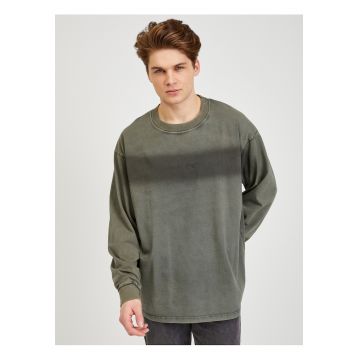 Bluza lejera din bumbac cu decolteu la baza gatului