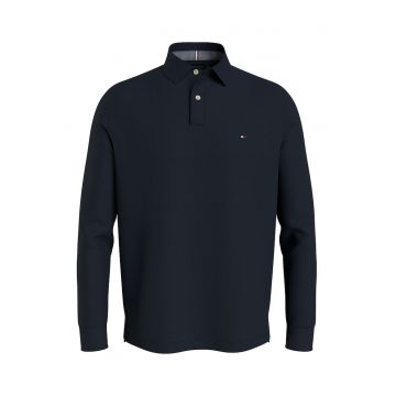 Bluza polo din amestec de bumbac organic - Albastru ultramarin