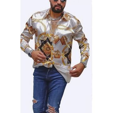 Camasa barbati slim fit pentru evenimente 95%Satin  B5906
