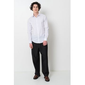 Camasa slim fit - Alb/Albastru deschis