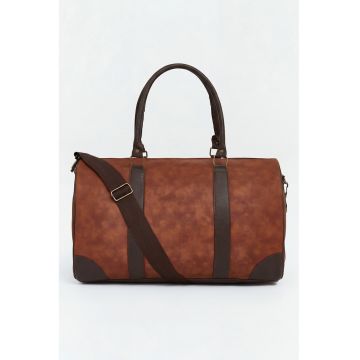 Geanta duffle cu bareta detasabila - Maro