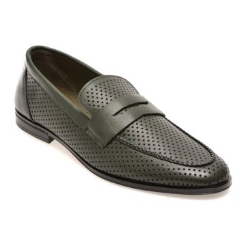 Mocasini eleganti OTTER gri, 25M125, din piele naturala