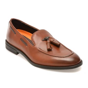 Mocasini eleganti RELAX maro, 2820, din piele naturala