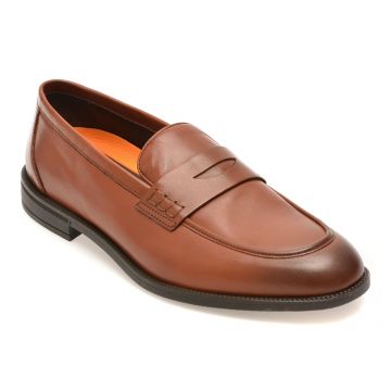 Mocasini eleganti RELAX maro, 2822, din piele naturala