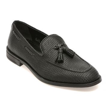 Mocasini eleganti RELAX negri, 2820, din piele naturala