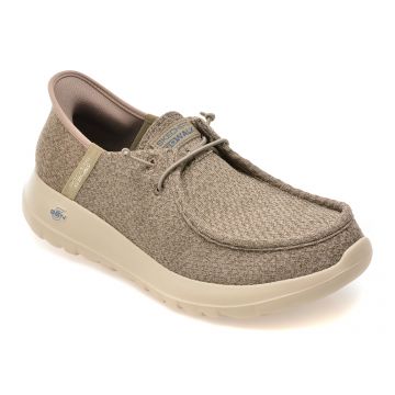 Mocasini SKECHERS gri, GO WALK MAX, din material textil