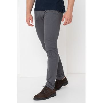 Pantaloni chino slim fit Bleeker - Gri inchis