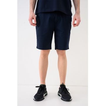 Pantaloni chino slim-fit scurti - Bleumarin