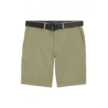Pantaloni scurti chino slim fit din amestec de bumbac organic - Kaki