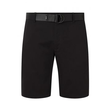 Pantaloni scurti chino slim fit din amestec de bumbac organic - Negru