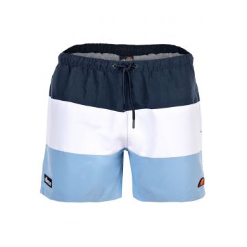 Pantaloni scurti de baie cu aspect colorblock Cielo 13751 - Alb/Albastru